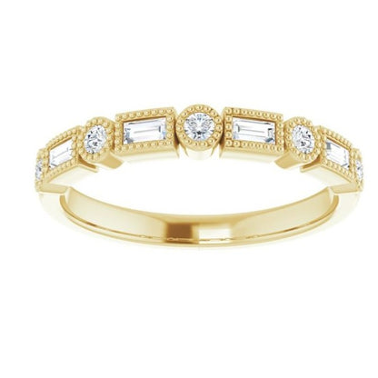 14K Yellow 1/4 CTW Natural Diamond Anniversary Band