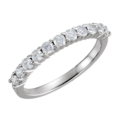 14K White 1/2 CTW Natural Diamond Anniversary Band