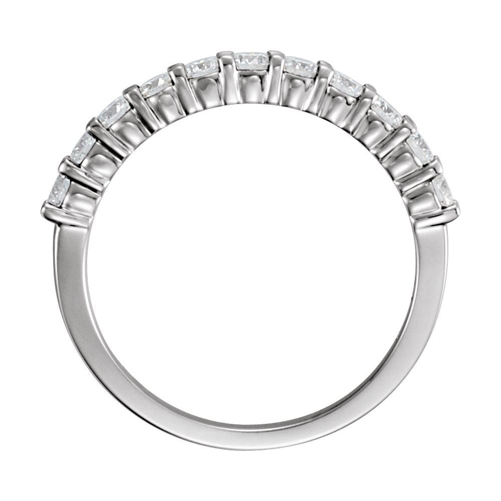 14K White 1/2 CTW Natural Diamond Anniversary Band