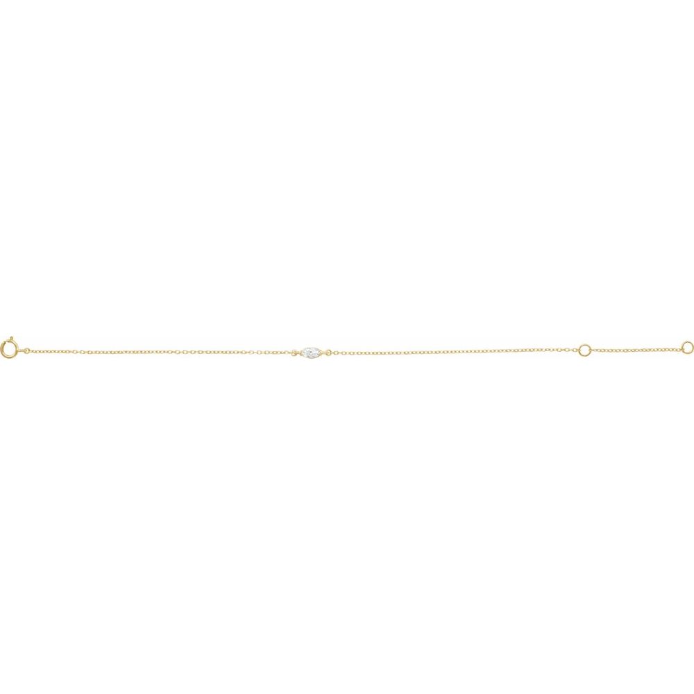 14k Yellow Gold 0.25 CRT Marquise Lab-Grown Diamond Bracelet