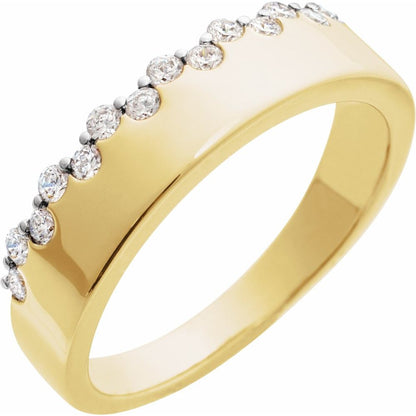 14k Yellow Gold Diamond Eclipse Band