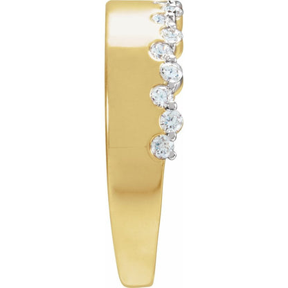 14k Yellow Gold Diamond Eclipse Band