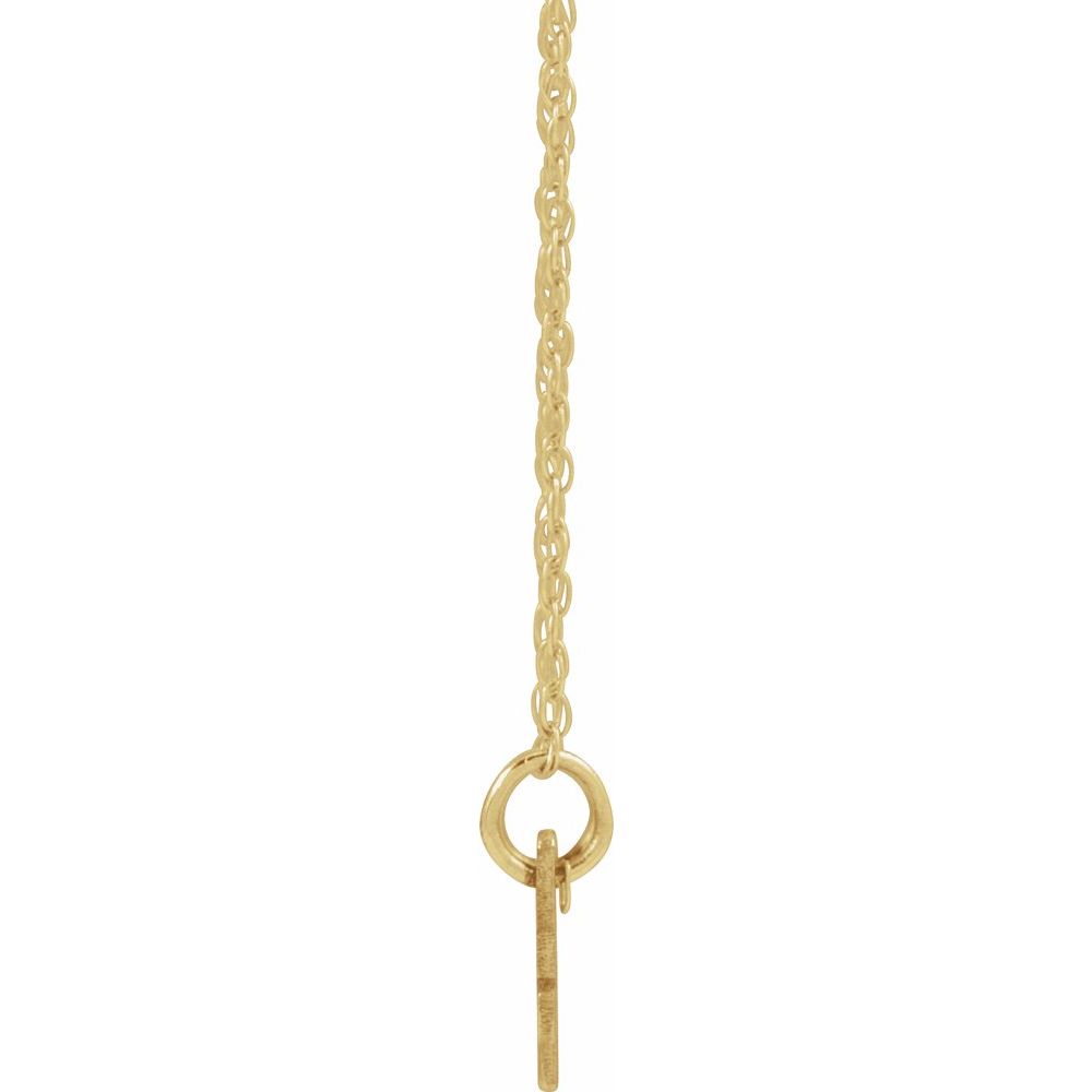 14k Yellow Gold Block Font Nameplate Necklace