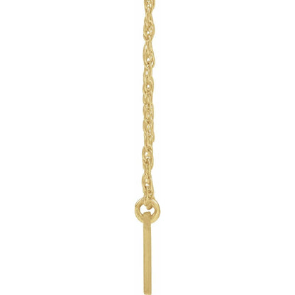 14k Yellow Gold Customizable Numbers Necklace