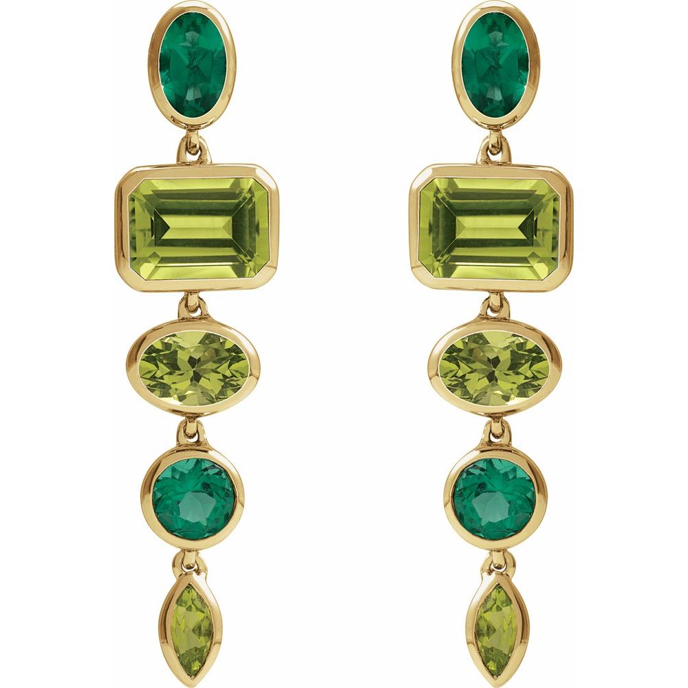 14k Yellow Gold Drop Earrings