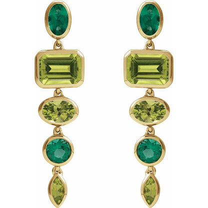 14k Yellow Gold Drop Earrings