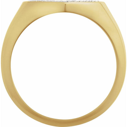 14k Heart Signet Ring