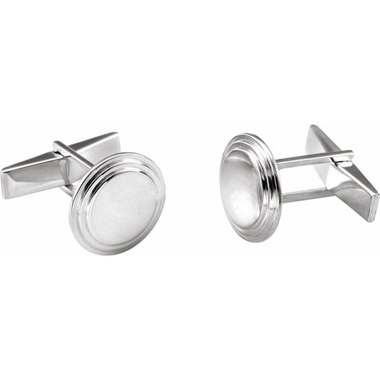 Sterling Silver Engravable Cuff Links