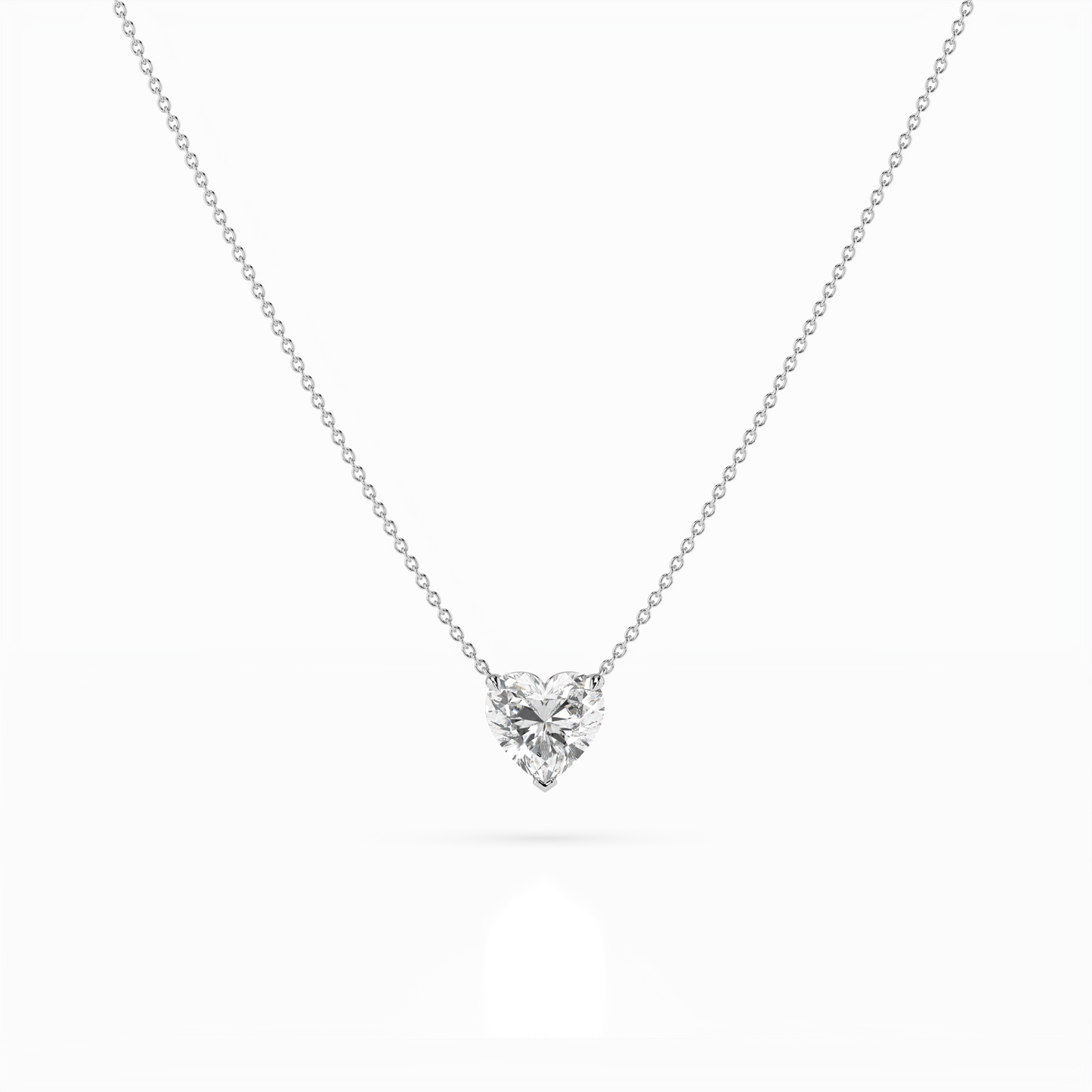 2.50 CRT Heart Shaped Diamond Lab-Grown Diamond Solitaire Pendant