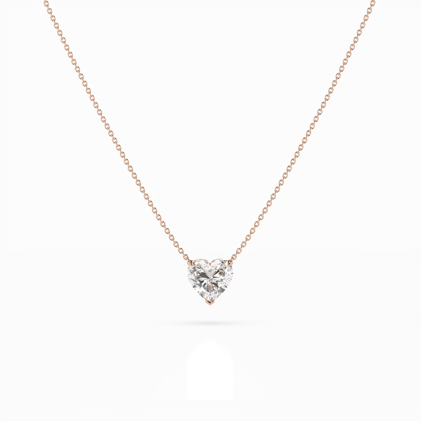 2.50 CRT Heart Shaped Diamond Lab-Grown Diamond Solitaire Pendant