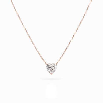 2.50 CRT Heart Shaped Diamond Lab-Grown Diamond Solitaire Pendant