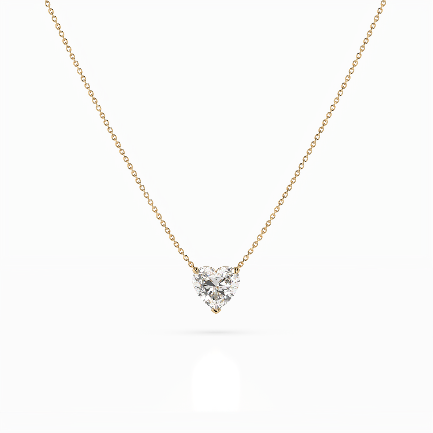 2.50 CRT Heart Shaped Diamond Lab-Grown Diamond Solitaire Pendant