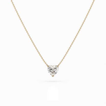 2.50 CRT Heart Shaped Diamond Lab-Grown Diamond Solitaire Pendant