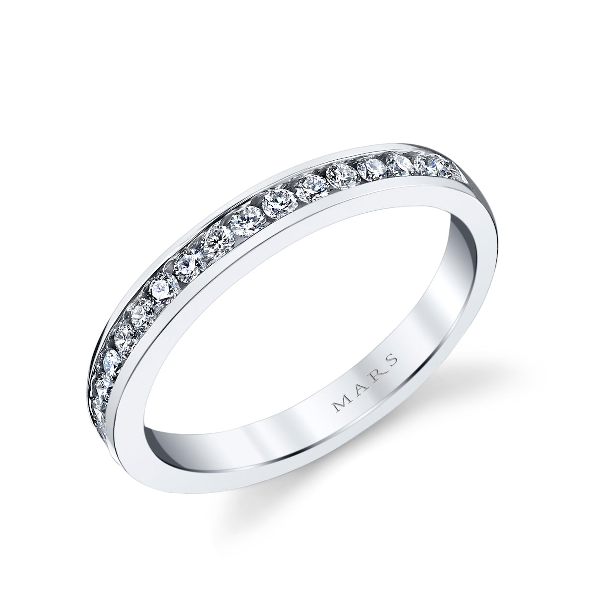 Mars Wedding Band 14K White Gold