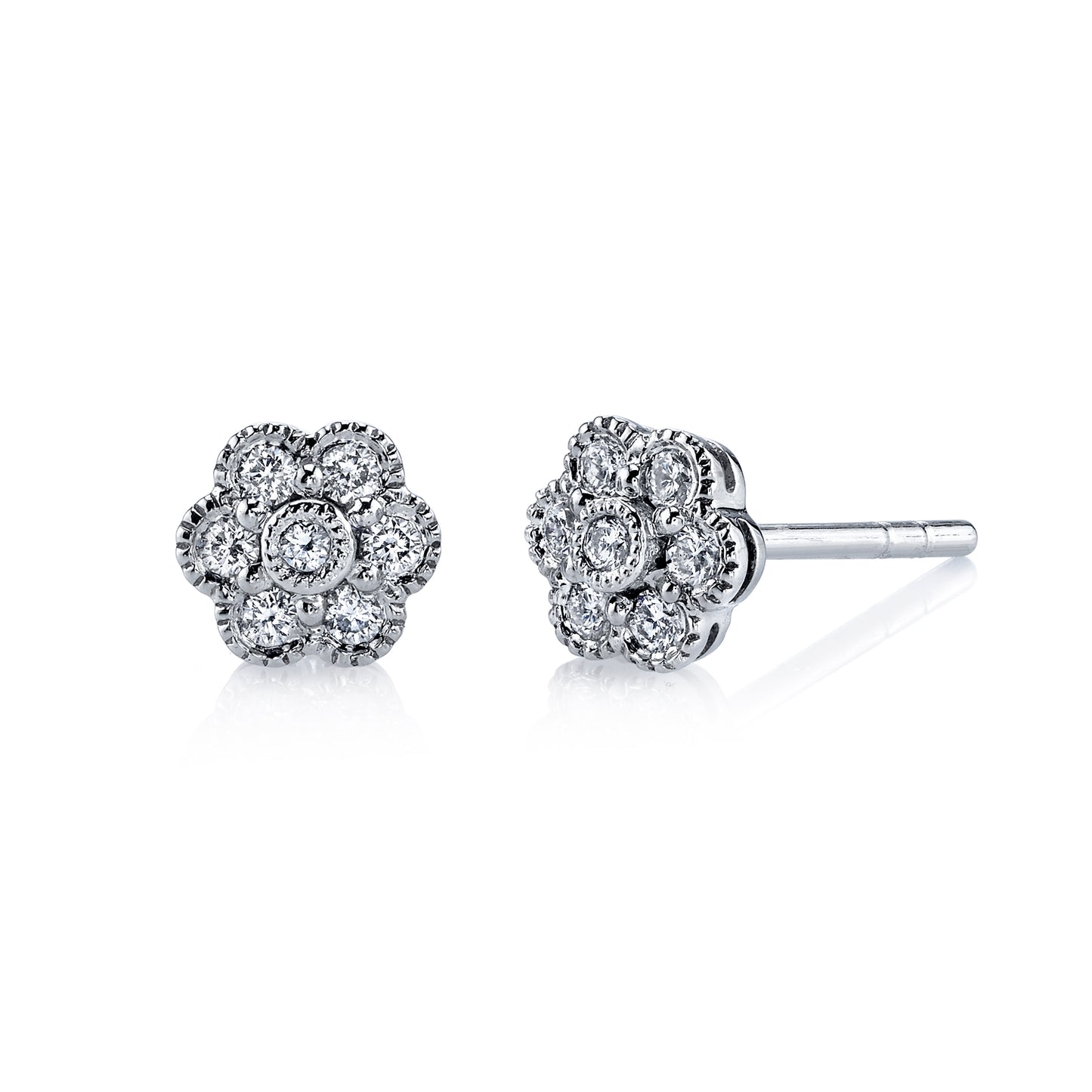 Diamond Flower Stud 0.19 CRT