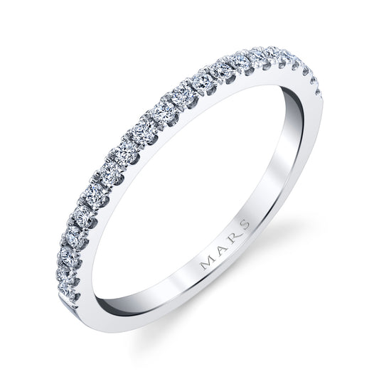 Mars Wedding Band 14K White Gold