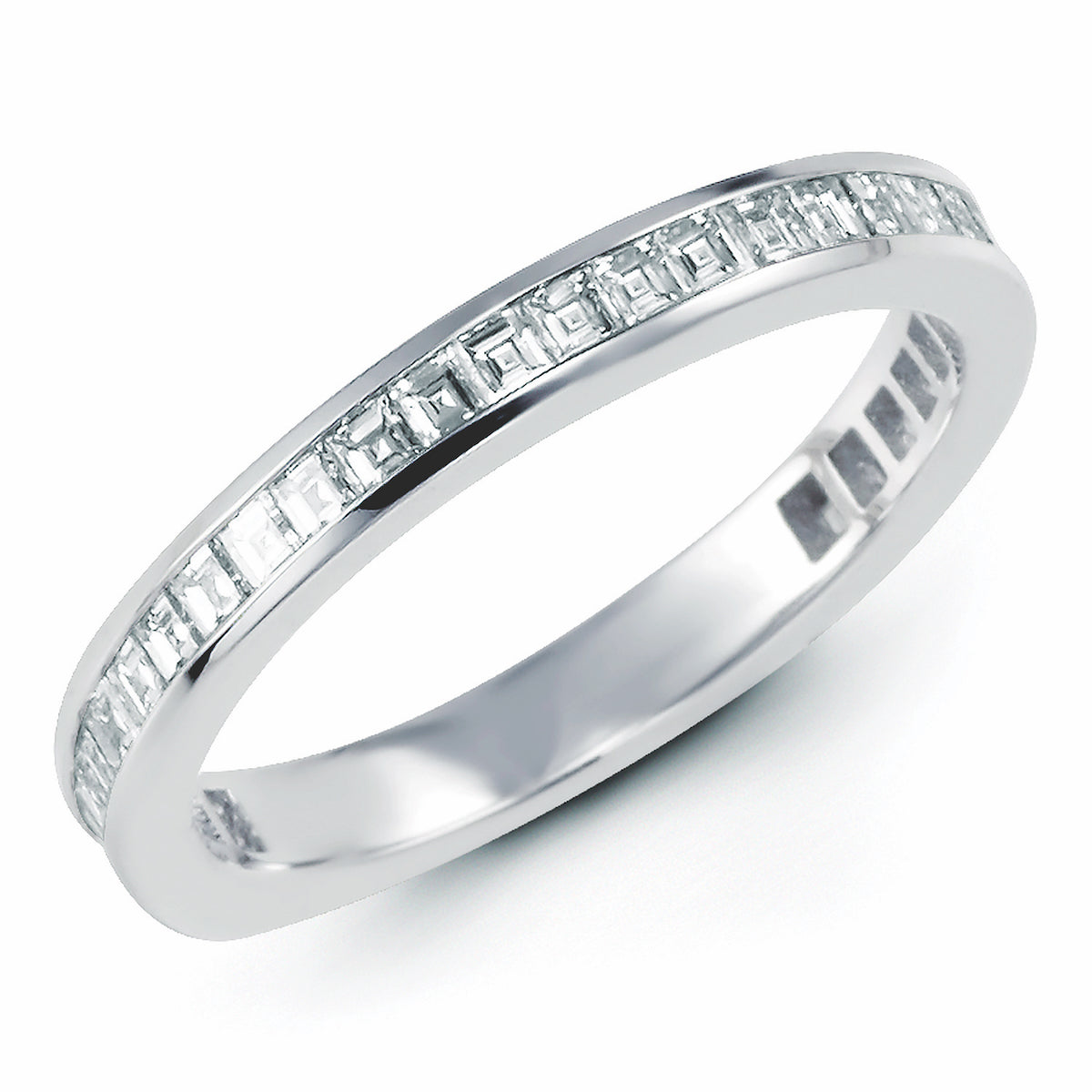 Mars Wedding Band 14K White Gold