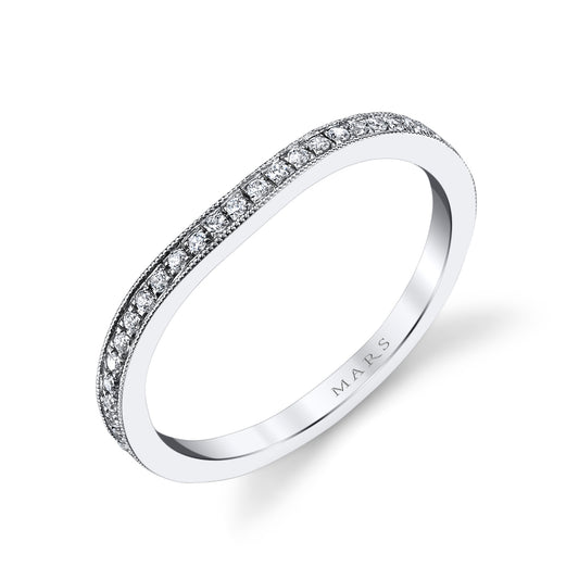 Mars Matching Wedding Band 14K White Gold