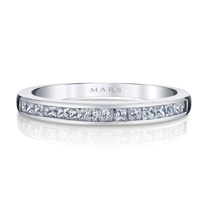 Mars Wedding Band 14K White Gold