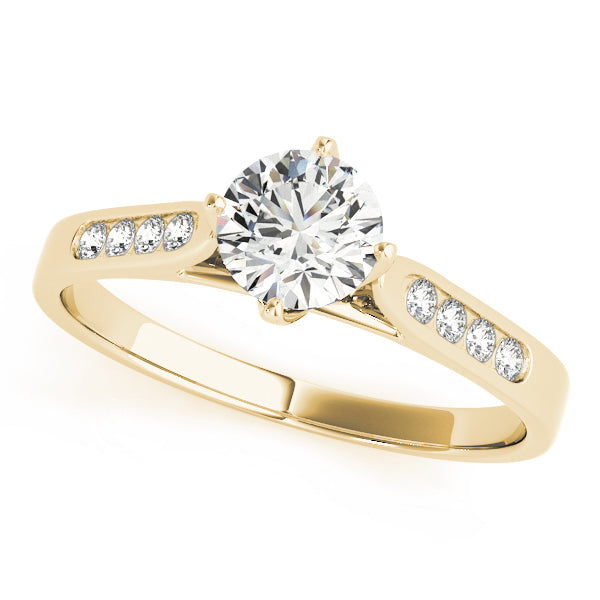 Engagement Ring 14K Yellow Gold Channel Set 50001-E