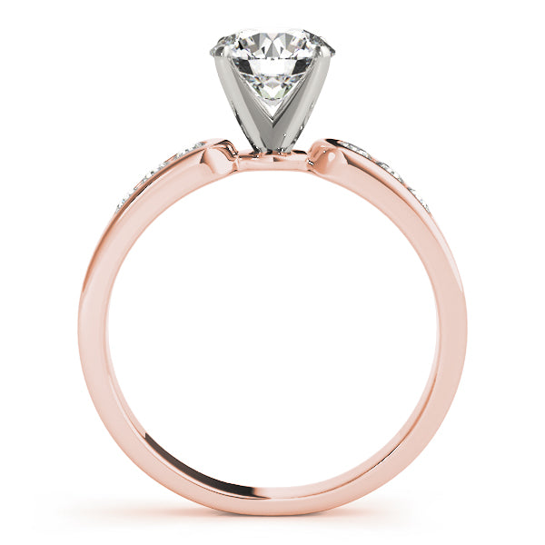 Engagement Ring 14K Rose Gold Channel Set 50002-E