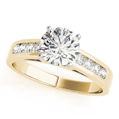 Engagement Ring 14K Yellow Gold Channel Set 50005-E
