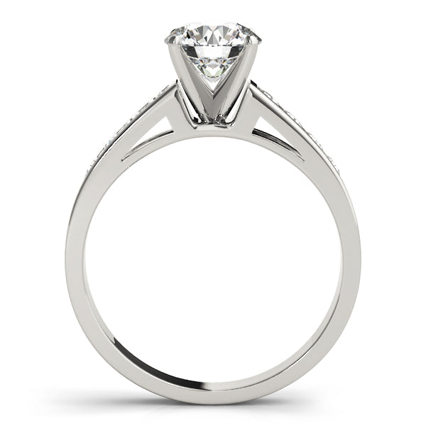 Engagement Ring 14K White Gold Channel Set 50005-E