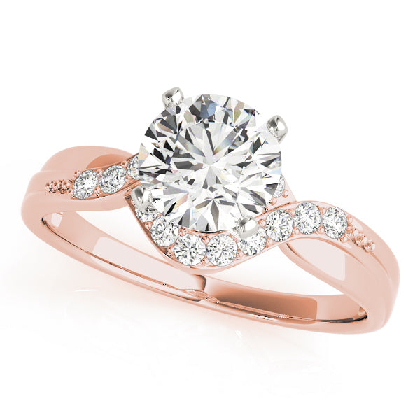 Engagement Ring 14K Rose Gold Bypass 50028-E