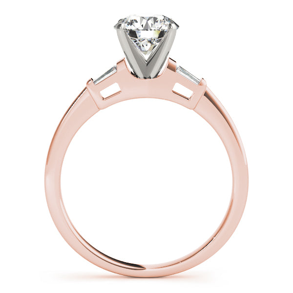 Engagement Ring 14K Rose Gold 3 Stone 50074-E