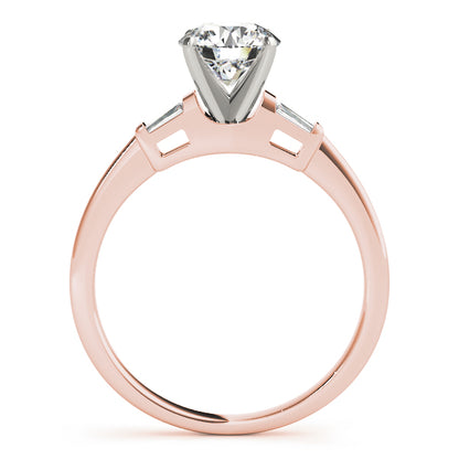 Engagement Ring 14K Rose Gold 3 Stone 50074-E