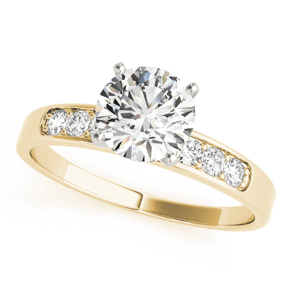 Engagement Ring 14K Yellow Gold Channel Set 50076-E