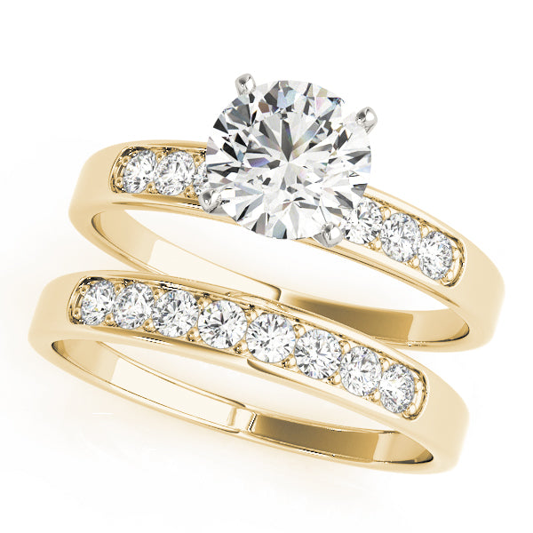 Engagement Ring 14K Yellow Gold Channel Set 50076-E