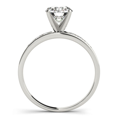 Engagement Ring 14K White Gold Channel Set 50076-E