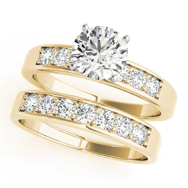 Engagement Ring 14K Yellow Gold Channel Set 50077-E