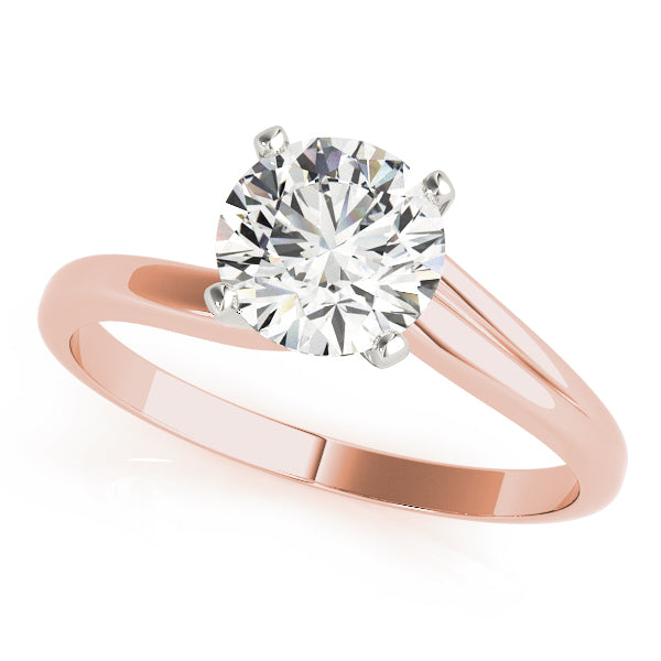 Engagement Ring 14K Rose Gold Solitaires 50078-E