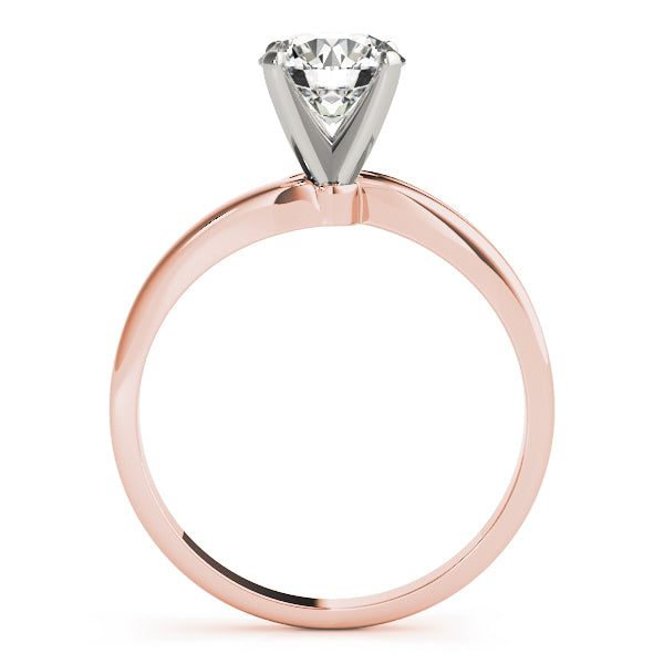 Engagement Ring 14K Rose Gold Solitaires 50078-E