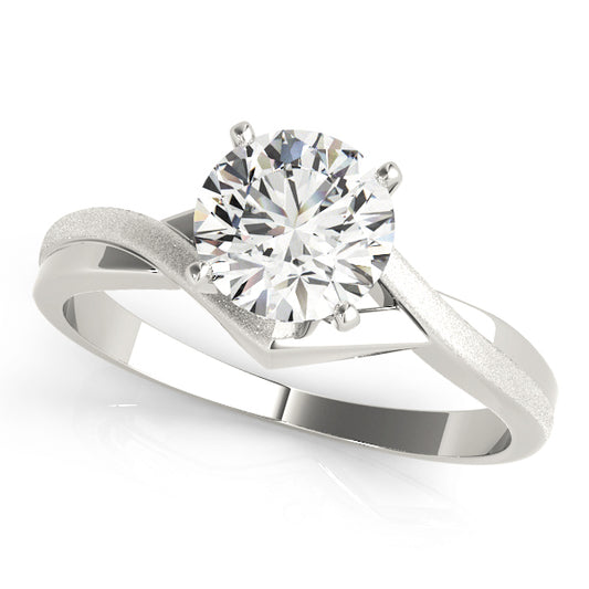 Engagement Ring 18K White Gold Solitaires 50083-E