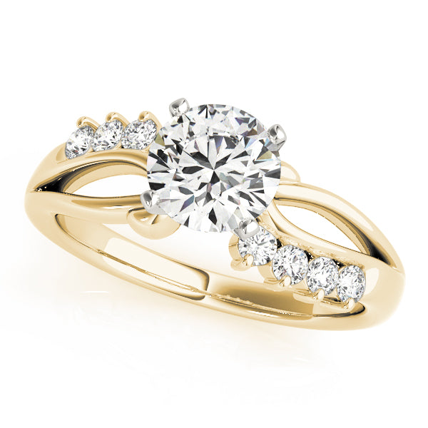 Engagement Ring 14K Yellow Gold Bypass 50102-E