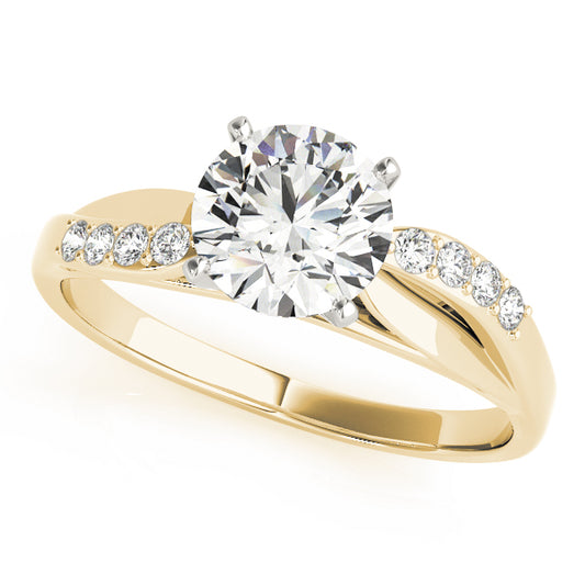 Engagement Ring 18K Yellow Gold Bypass 50139-E