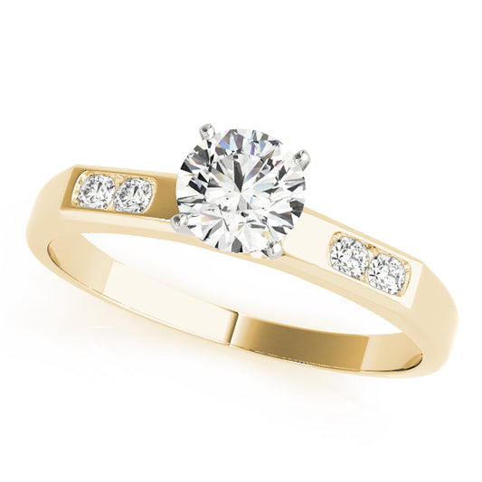 Engagement Ring 18K Yellow Gold Channel Set 50152-E