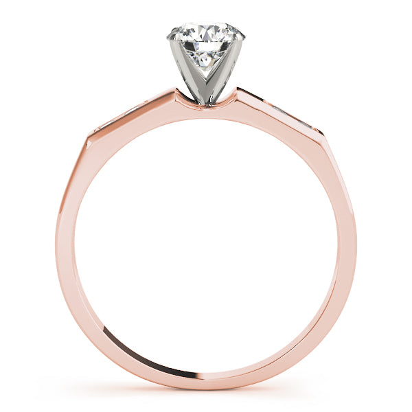 Engagement Ring 14K Rose Gold Channel Set 50152-E