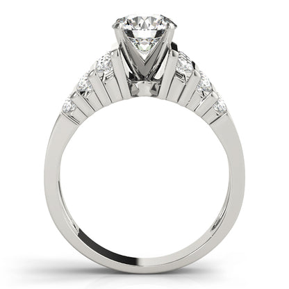 Engagement Ring 14K White Gold MultiRow 50175-E