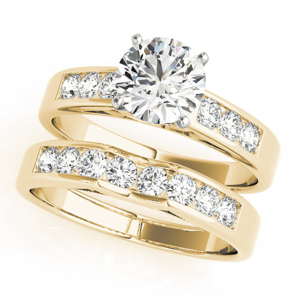 Engagement Ring 14K Yellow Gold Channel Set 50180-E