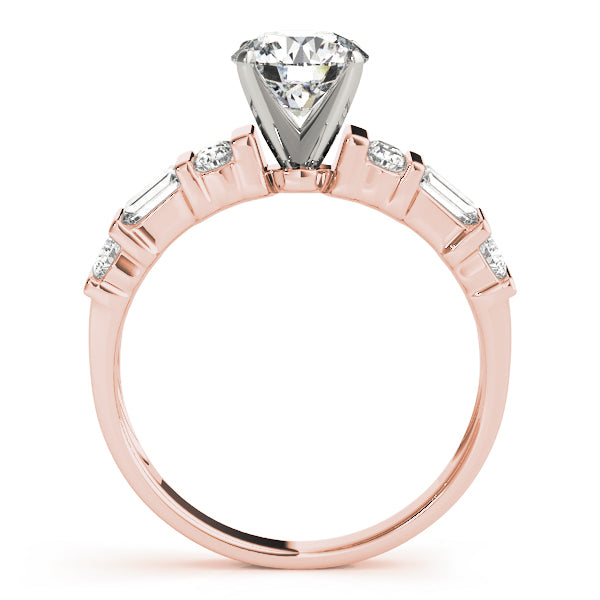 Engagement Ring 14K Rose Gold Baguette 50189-E