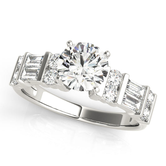 Engagement Ring Platinum Baguette 50189-E