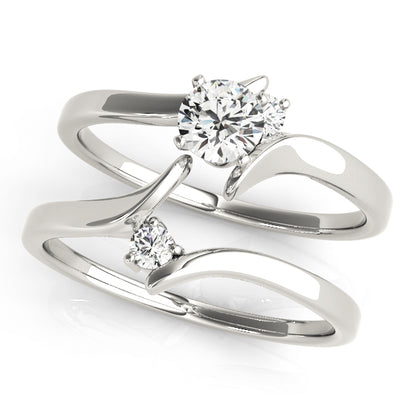 Engagement Ring 14K White Gold Bypass 50192-E