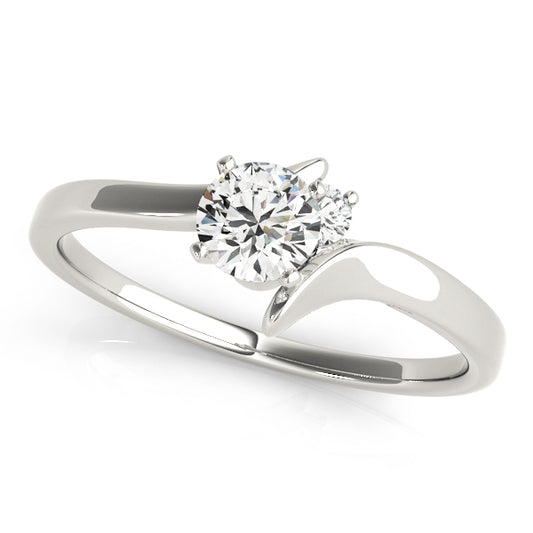 Engagement Ring 18K White Gold Bypass 50192-E