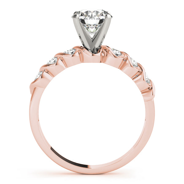 Engagement Ring 14K Rose Gold Bezel Set 50204-E
