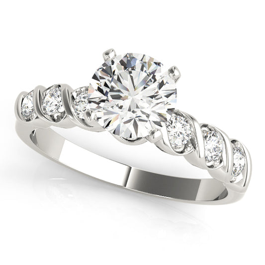 Engagement Ring Platinum Bezel Set 50204-E