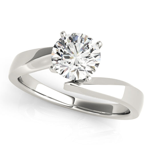 Engagement Ring 18K White Gold Solitaires 50205-E